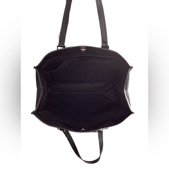 GUCCI BLACK NYLON LEATHER TOTE SHOULDER HAND BAG - Picture 6 of 11